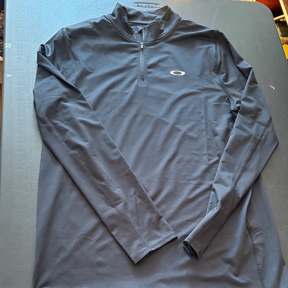 Oakley Golf Men's Dark Gray Lightweight Quarter-Zip Jacket Men’s M